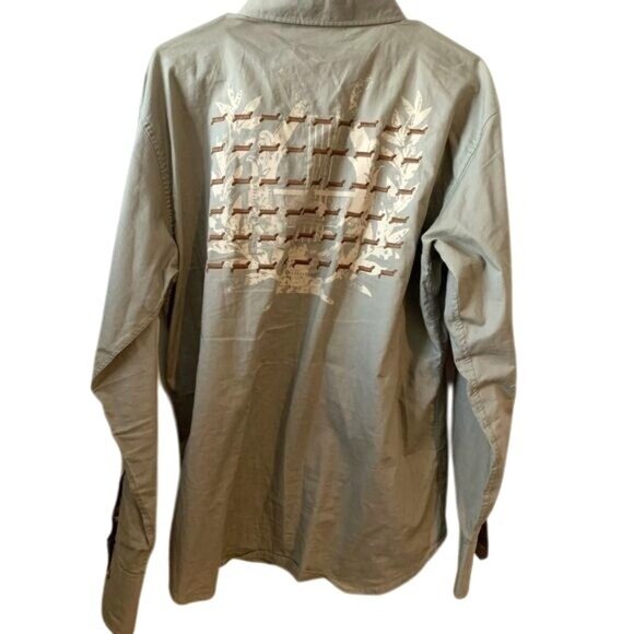 Franky Max Mens Cotton Button-Up Shirt Embroidered & Printed Design Made In Kore - Picture 4 of 6